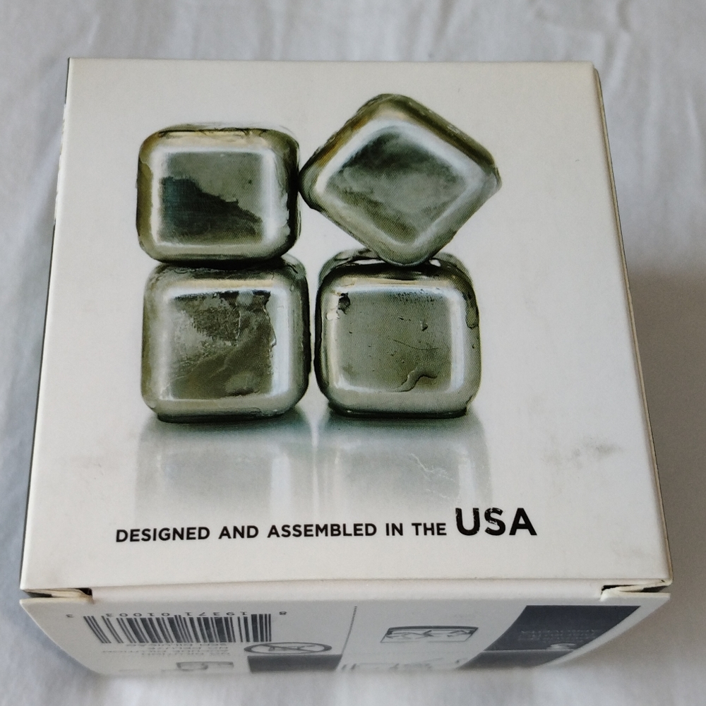 SparQ Stainless Steel Whiskey Cubes Set Of 4